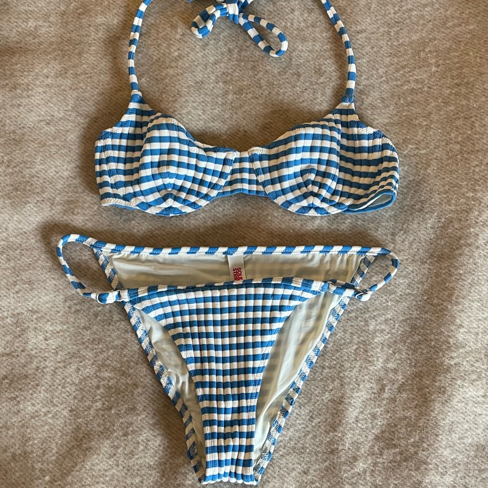 Solid & Striped Blue and White Bikini
